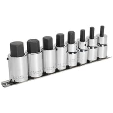 Sealey 8 Piece 1/2" Drive Hexagon Socket Bit Set Metric