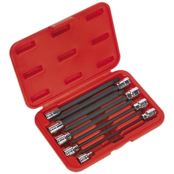 Sealey 9 Piece 3/8" Drive Long Reach Torx Socket Bit Set