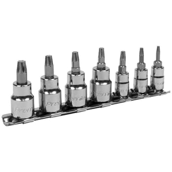 Sealey 7 Piece 1/4" and 3/8" Drive Lock On Torx Socket Bit Set
