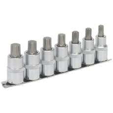 Sealey 7 Piece 1/2" Drive Ribe Socket Bit Set