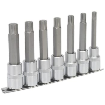 Sealey 7 Piece 1/2" Drive Ribe Socket Bit Set