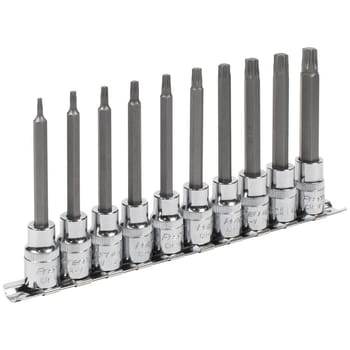 Sealey 10 Piece 3/8" Drive Long Torx Socket Bit Set