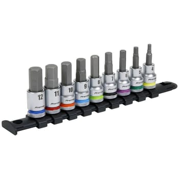 Sealey 3/8" Drive Colour Coded Hexagon Socket Bit Set