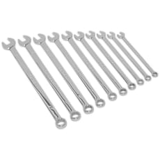 Sealey 10 Piece Extra Long Combination Spanner Set Metric