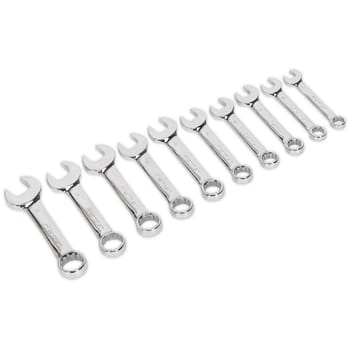 Sealey 10 Piece Short Combination Spanner Set Metric