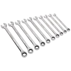 Sealey 10 Piece Extra Long Ratchet Combination Spanner Set