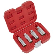 Sealey 4 Piece 3/8" Drive Magnetic Spark Plug Socket Set