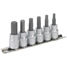 Sealey 6 Piece 3/8" Drive Hex Key Socket Bit Set Metric