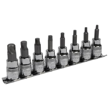 Sealey 8 Piece 3/8" Drive Lock On Hexagon Socket Bit Set Imperial