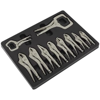 Sealey 10 Piece Locking Pliers Set in Module Tray