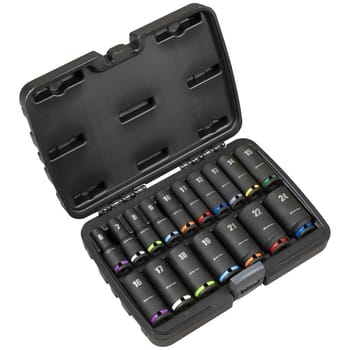 Sealey Premier 17 Piece 3/8" Drive Deep Impact Socket Set