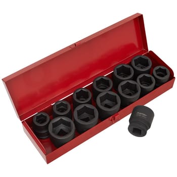 Sealey 14 Piece 3/4" Drive Hexagon Impact Socket Set Metric and Imperial