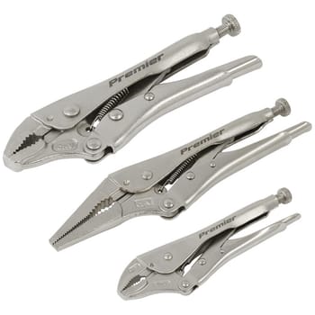 Sealey Premier 3 Piece Locking Pliers Set in Tool Roll