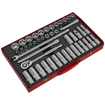 Sealey 46 Piece 1/2" Drive Hexagon WallDrive Socket Set