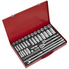 Sealey 50 Piece Combination Drive Hexagon WallDrive Socket Set