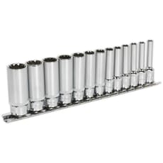 Sealey 13 Piece 1/4" Drive Deep Total Drive Socket Set