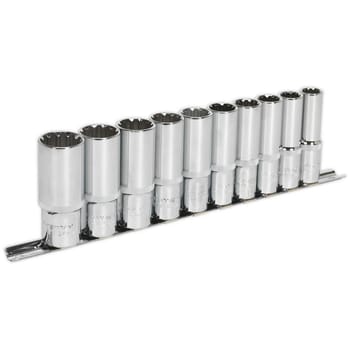 Sealey 10 Piece 1/2" Drive Deep Spline Torx Socket Set