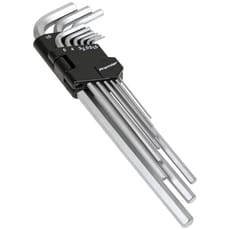 Sealey 9 Piece Extra Long Hexagon Allen Key Set Metric