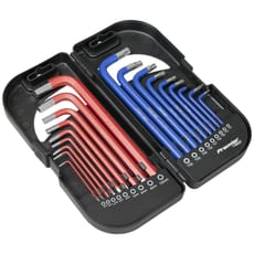 Sealey 18 Piece Anti Slip Long Torx and Hexagon Allen Key Set