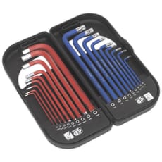 Sealey 18 Piece Anti Slip Long Torx and Hexagon Allen Key Set