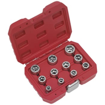Sealey 11 Piece 3/8" Drive Bolt Extractor Socket Set Metric