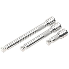 Sealey AK764 3 Piece 1/2" Drive Wobble / Rigid Extension Bar Set