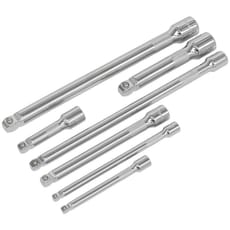 Sealey 7 Piece Combination Drive Wobble / Rigid Socket Extension Bar Set