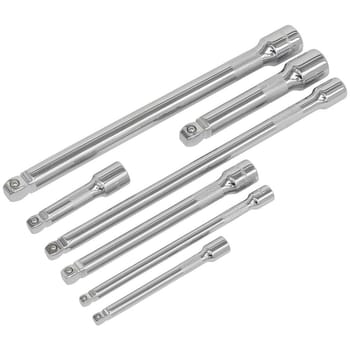 Sealey 7 Piece Combination Drive Wobble / Rigid Socket Extension Bar Set