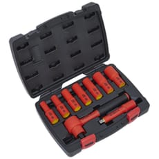Sealey 9 Piece 3/8" Drive VDE Insulated Hexagon WallDrive Socket Set 