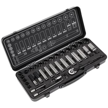 Sealey Black Series 34 Piece 3/8" Drive WallDrive Socket Set