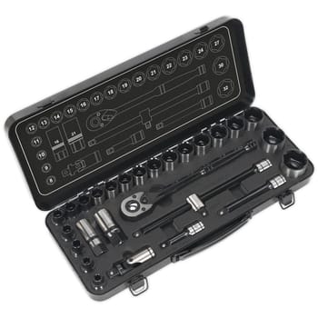 Sealey 28 Piece 1/2" Drive Hexagon Wall Socket Set