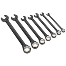 Sealey Black Series 7 Piece Combination Ratchet Spanner Set