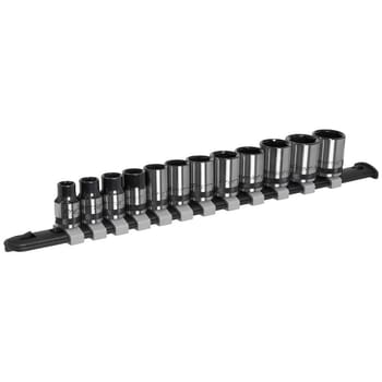 Sealey Black Series 12 Piece 3/8" Drive Hexagon Socket Set