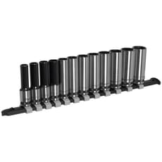 Sealey Black Series 12 Piece 3/8" Drive Deep Hexagon Socket Set