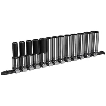 Sealey Black Series 13 Piece 1/2" Drive Deep Hexagon Socket Set