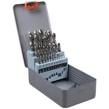 Sealey 25 Piece Left Hand Spiral HSS Drill Bit Set