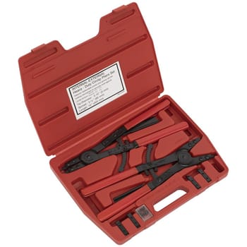 Sealey Heavy Duty Circlip Plier and Interchangeable Tip Set