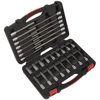 Sealey 30 Piece 3/8" Drive Hexagon Socket Bit Set