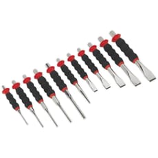Sealey 11 Piece Soft Grip Punch and Chisel Set