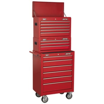 Sealey American Pro 14 Drawer Roller Cabinet, Mid and Top Tool Chest