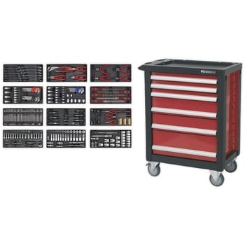 Sealey 6 Drawer Roller Cabinet and 298 Piece Hand Tool Kit