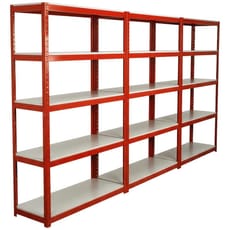 Sealey 3 Piece 5 Shelf 500kg Capacity per Level Racking Unit