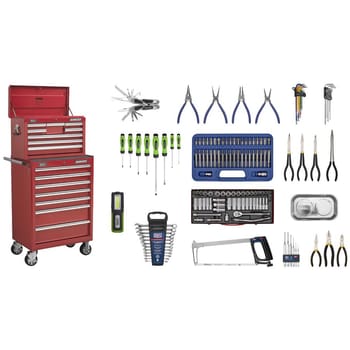 Sealey Superline Pro 15 Drawer Roller Cabinet and Tool Chest + 147 Piece Tool Kit