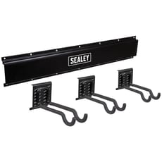 Sealey APH Wall Mount Storage Rail and Sports Equipment Hooks Kit