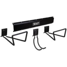 Sealey APH Wall Mount Storage Rail with J Hook and Loop Hooks Kit