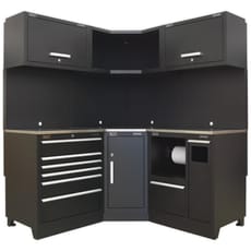 Sealey Premier MSS Stainless Steel Corner Worktop Storage System Combo