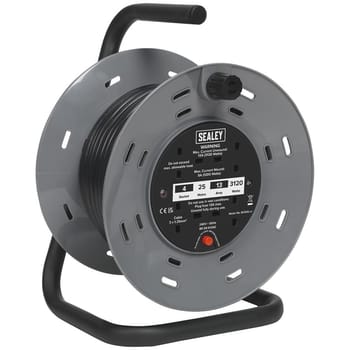 Sealey 4 Socket Cable Extension Reel 240v
