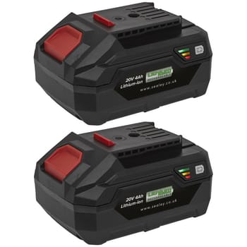 Sealey BK04 20v Cordless SV20V Li-ion Battery 4ah Pack of 2