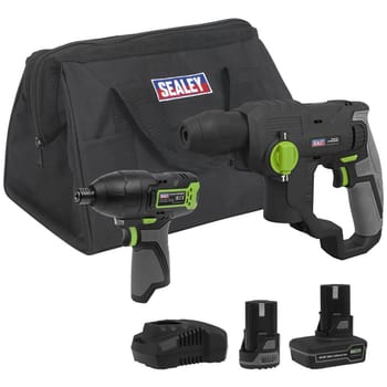 Sealey 10.8v Cordless SDS Drill and Impact Driver Kit