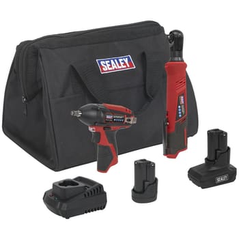 Sealey CP1200 12v Cordless 2 Piece Power Tool Kit